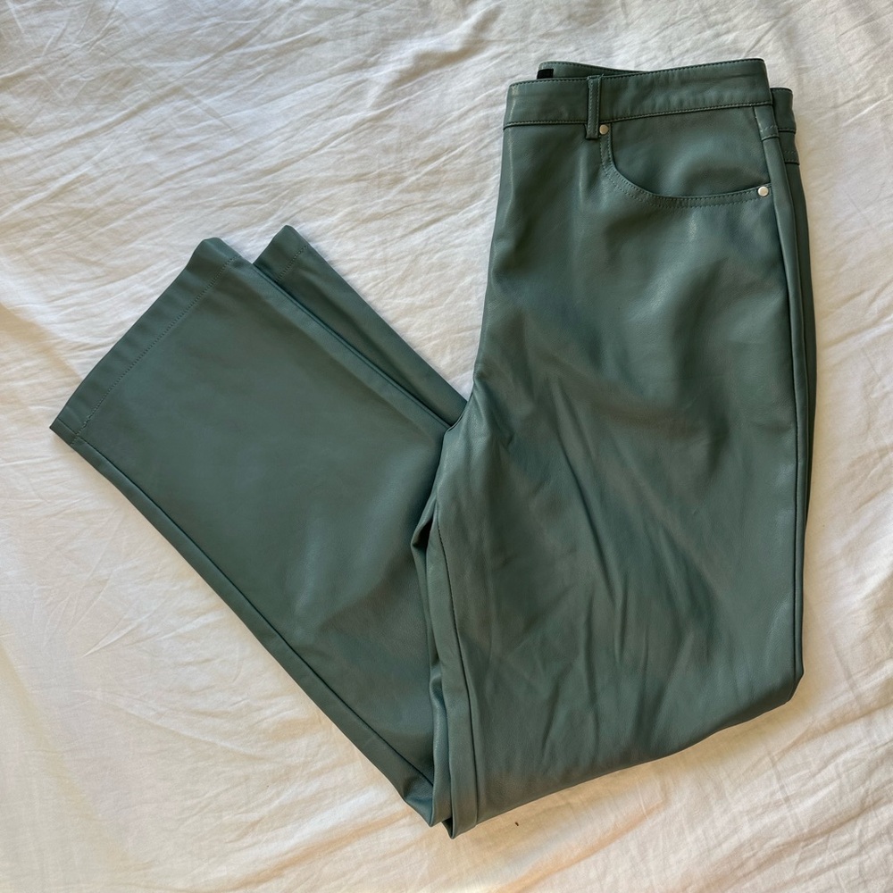 7 For All Mankind Faux Leather Pants in Size L